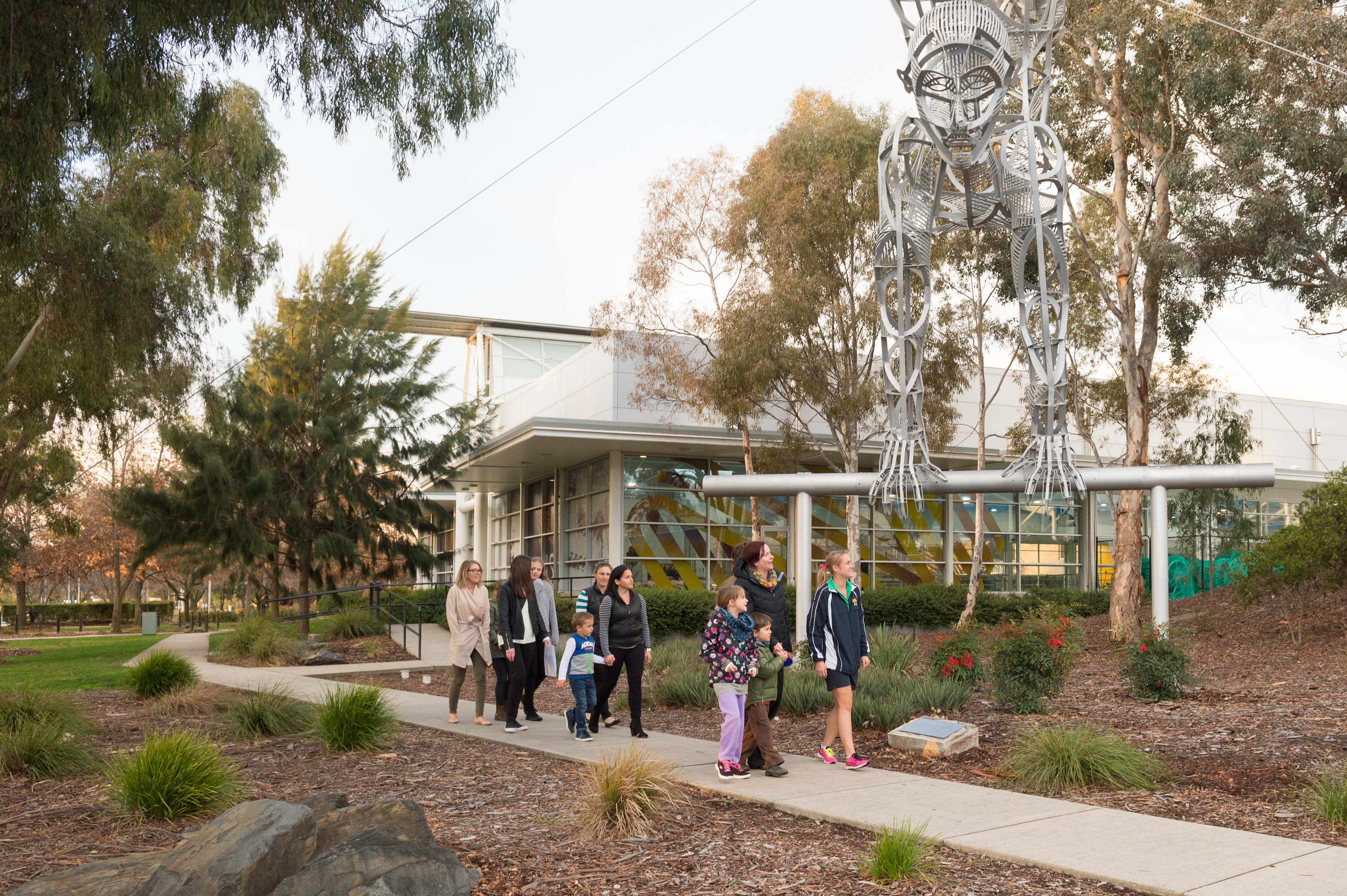 People on a guided tour of the Australian Institute of Sport