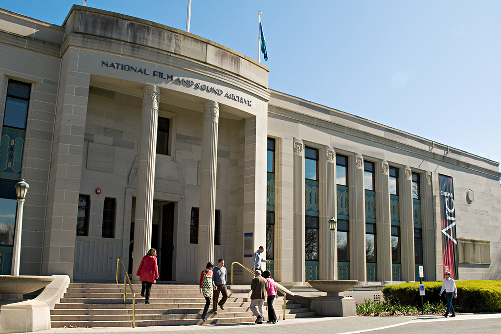 Photograph outside National Film & Sound Archive, Canberra